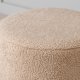 VENTURE DESIGN Benji Pouf, Zylinder – beigefarbener Teddybär-Stoff, Polyester und schwarzer Stahl (35)