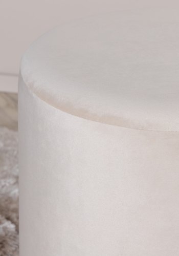 VENTURE DESIGN Benji puff, sylinder - beige flyel og svart stl (35)