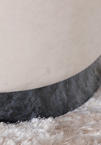 VENTURE DESIGN Benji puff, sylinder - beige flyel og svart stl (35)