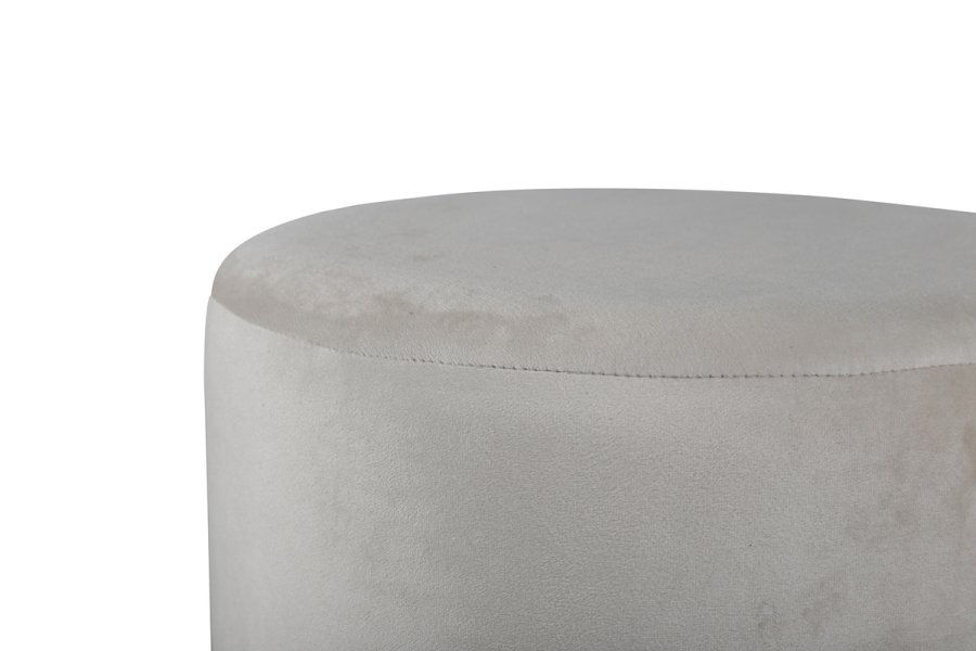 VENTURE DESIGN Benji puff, sylinder - beige flyel og svart stl (35)