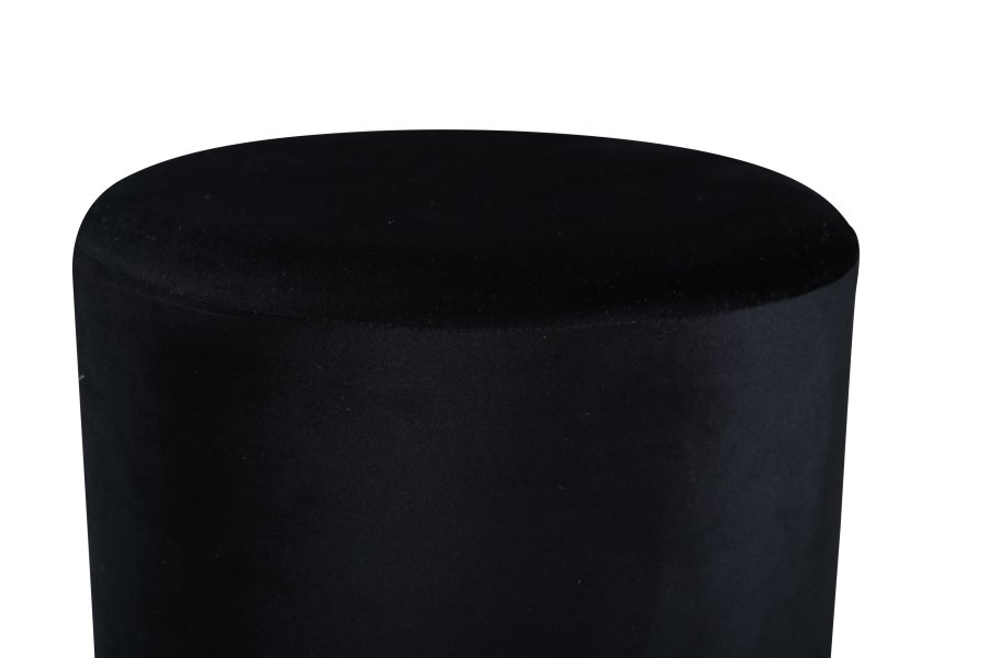 VENTURE DESIGN Benji Pouf, Zylinder – schwarzer Samt und Messingstahl (35)