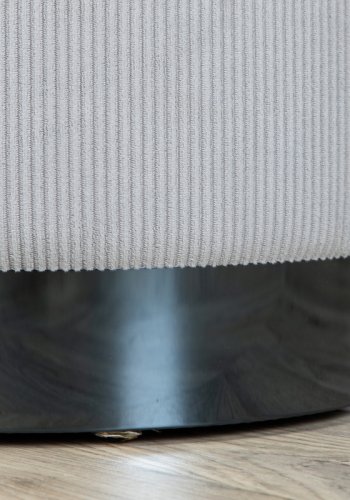 VENTURE DESIGN Benji puff, sylinder - gr flyel og svart stl (35)