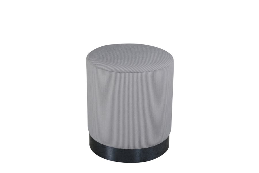 VENTURE DESIGN Benji puff, sylinder - gr flyel og svart stl (35)