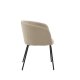 VENTURE DESIGN Berit spisebordstol, med armlener - beige polyester lin og sort stl