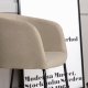 VENTURE DESIGN Berit spisebordstol, med armlener - beige polyester lin og sort stl