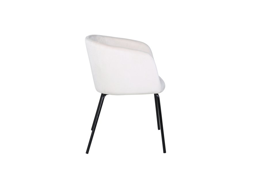 VENTURE DESIGN Berit spisebordstol, med armlener - beige flyel og sort stl