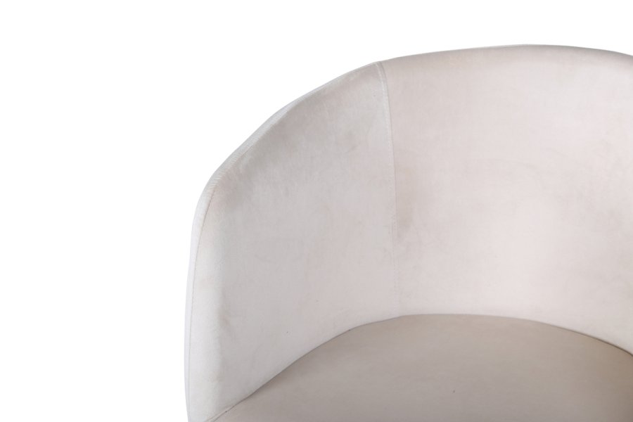 VENTURE DESIGN Berit spisebordstol, med armlener - beige flyel og sort stl