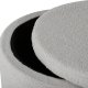 VENTURE DESIGN Dunken Pouf, mit Stauraum, Zylinder – weißer Teddybärstoff Polyester (51)