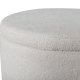 VENTURE DESIGN Dunken Pouf, mit Stauraum, Zylinder – weißer Teddybärstoff Polyester (51)