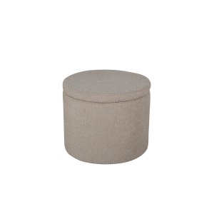 VENTURE DESIGN Dunken puf, m. opbevaring, cylinder - beige bamsestof polyester (51)
