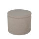 VENTURE DESIGN Dunken puff, m. oppbevaring, sylinder - beige teddystoff polyester (51)