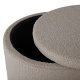 VENTURE DESIGN Dunken puff, m. oppbevaring, sylinder - beige teddystoff polyester (51)