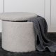 VENTURE DESIGN Dunken Pouf, mit Stauraum, Zylinder – grauer Teddybär-Stoff Polyester (51)