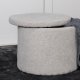 VENTURE DESIGN Dunken Pouf, mit Stauraum, Zylinder – grauer Teddybär-Stoff Polyester (51)
