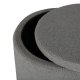 VENTURE DESIGN Dunken Pouf, mit Stauraum, Zylinder – grauer Teddybär-Stoff Polyester (51)