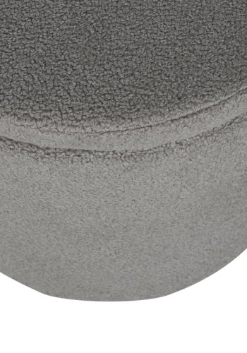 VENTURE DESIGN Dunken Pouf, mit Stauraum, Zylinder – grauer Teddybär-Stoff Polyester (51)