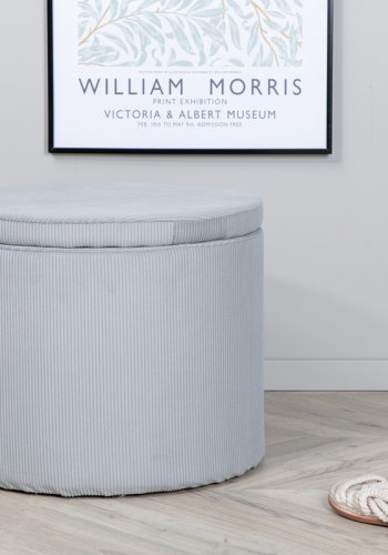 VENTURE DESIGN Dunken puff, m. oppbevaring, sylinder - gr flyel (51)