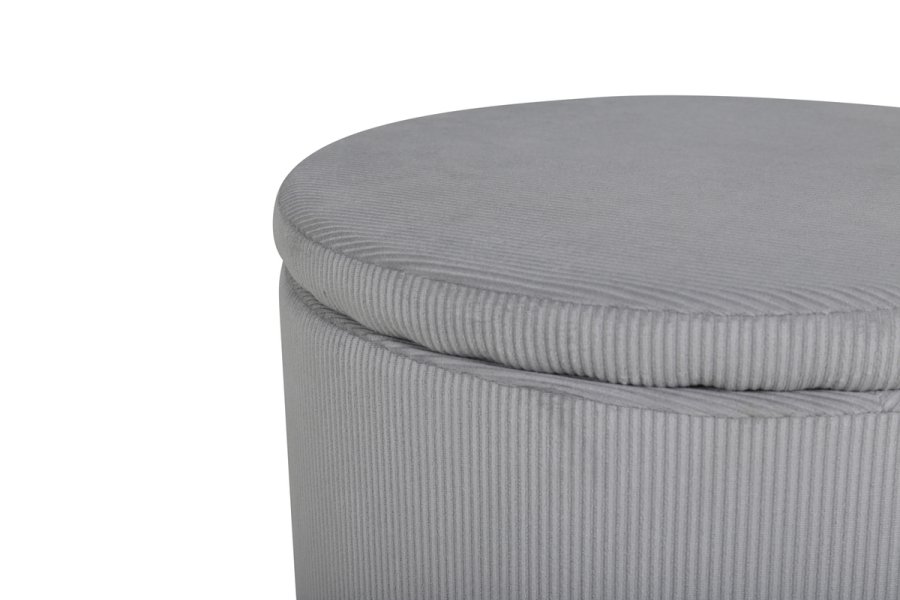 VENTURE DESIGN Dunken puff, m. oppbevaring, sylinder - gr flyel (51)