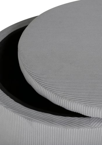 VENTURE DESIGN Dunken puff, m. oppbevaring, sylinder - gr flyel (51)