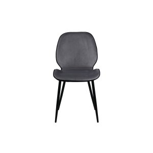 VENTURE DESIGN Emma spisebordsstol - gr fljl/polyesterlinned og sort stl