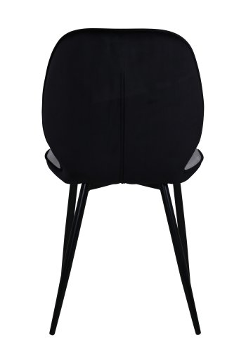 VENTURE DESIGN Emma spisestuestol - gr flyel/polyester lin og sort stl