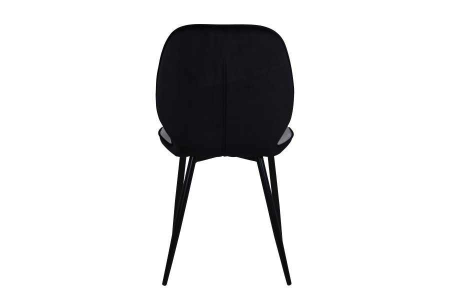 VENTURE DESIGN Emma spisestuestol - gr flyel/polyester lin og sort stl