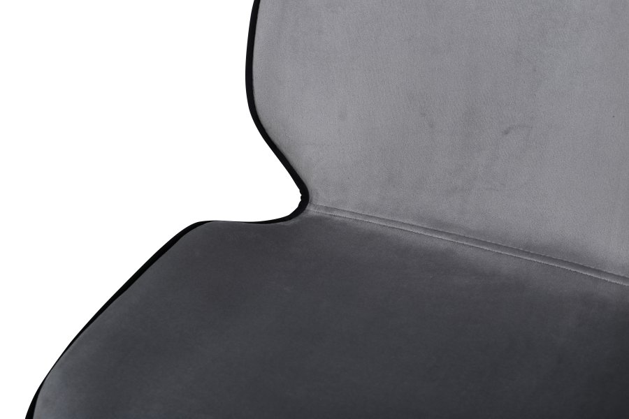 VENTURE DESIGN Emma spisestuestol - gr flyel/polyester lin og sort stl