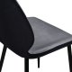 VENTURE DESIGN Emma spisestuestol - gr flyel/polyester lin og sort stl