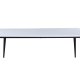VENTURE DESIGN Jimmy spisebord, m. udtrk - hvid HPL og sort stl (195x90)