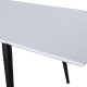 VENTURE DESIGN Jimmy spisebord, m. udtrk - hvid HPL og sort stl (150x90)