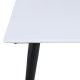 VENTURE DESIGN Jimmy spisebord, m. udtrk - hvid HPL og sort stl (150x90)