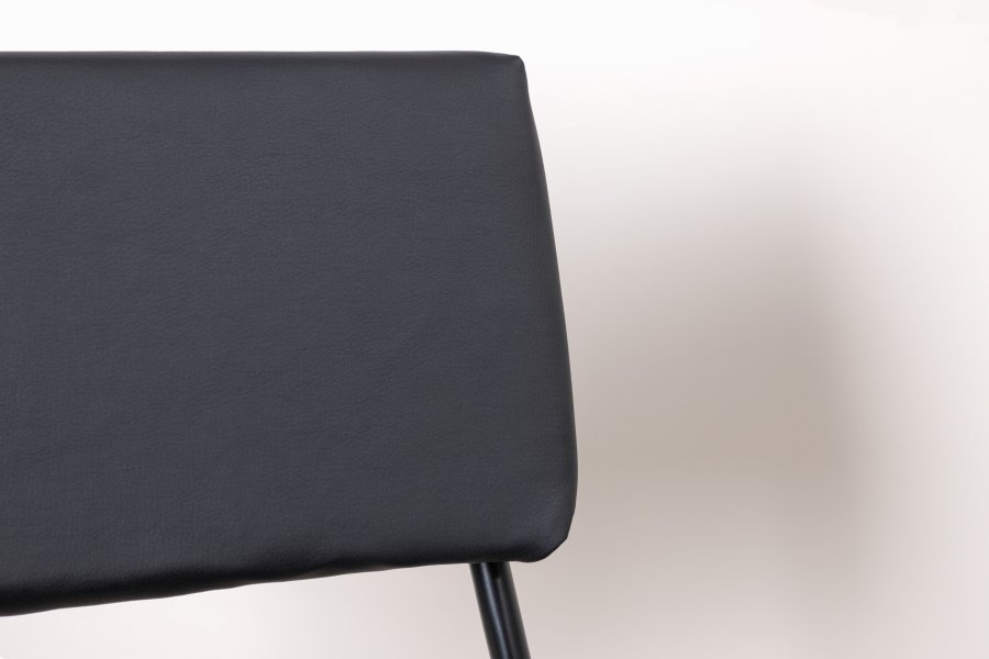 VENTURE DESIGN Kenth spisestuestol - sort PU/polyester og sort stl