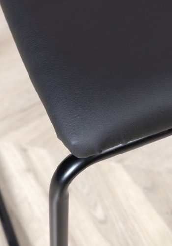 VENTURE DESIGN Kenth spisestuestol - sort PU/polyester og sort stl