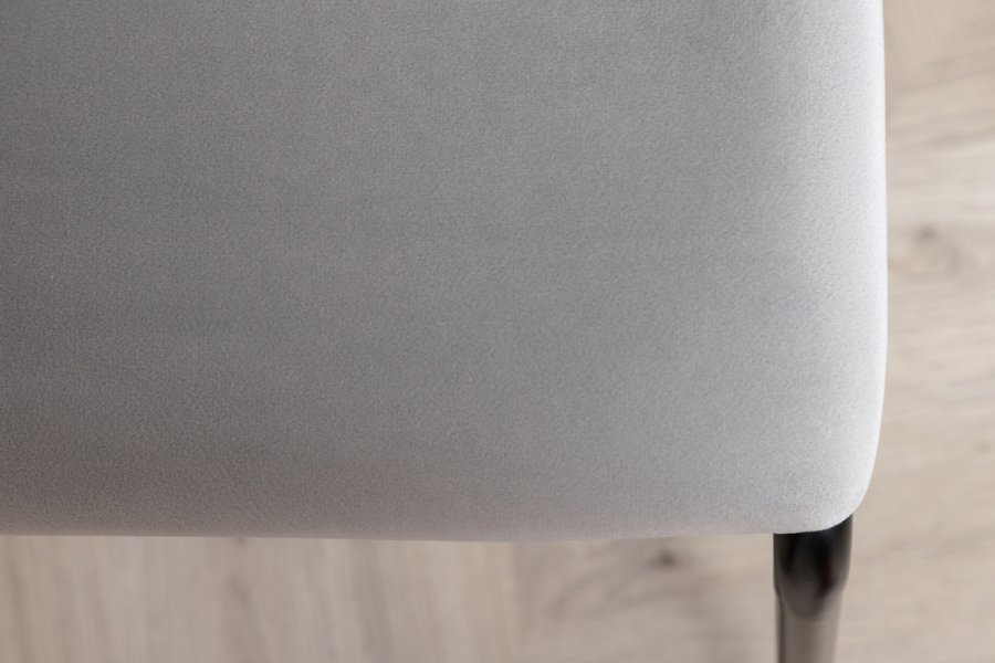 VENTURE DESIGN Kenth spisestuestol - lys gr flyel/polyester lin og sort stl