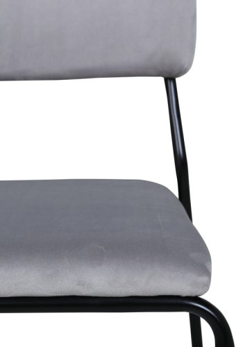 VENTURE DESIGN Kenth spisestuestol - lys gr flyel/polyester lin og sort stl