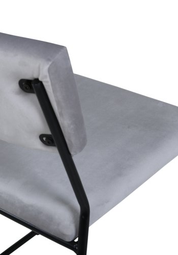 VENTURE DESIGN Kenth spisestuestol - lys gr flyel/polyester lin og sort stl