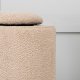 VENTURE DESIGN Limpen puff, med oppbevaring, sylinder - beige teddystoff polyester (32)