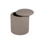 VENTURE DESIGN Limpen puff, med oppbevaring, sylinder - beige teddystoff polyester (32)