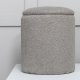 VENTURE DESIGN Limpen puff, med oppbevaring, sylinder - gr teddy stoff polyester (32)