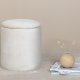 VENTURE DESIGN Limpen puff, med oppbevaring, sylinder - beige flyel (32)