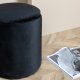 VENTURE DESIGN Limpen puff, med oppbevaring, sylinder - svart flyel (32)