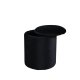 VENTURE DESIGN Limpen puff, med oppbevaring, sylinder - svart flyel (32)