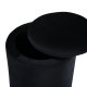 VENTURE DESIGN Limpen puff, med oppbevaring, sylinder - svart flyel (32)