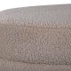 VENTURE DESIGN Otto puff, oval - beige teddystoff polyester og svart stl (100x40)