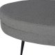 VENTURE DESIGN Otto puff, oval - gr teddystoff polyester og svart stl (100x40)