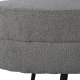 VENTURE DESIGN Otto puff, oval - gr teddystoff polyester og svart stl (100x40)