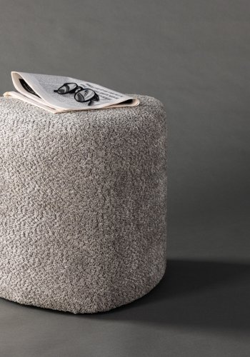 VENTURE DESIGN Pegpuff, rund - gr bouclé (46)