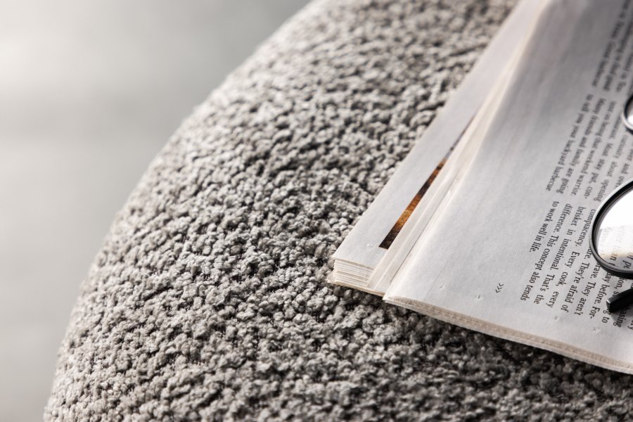 VENTURE DESIGN Pegpuff, rund - gr bouclé (46)