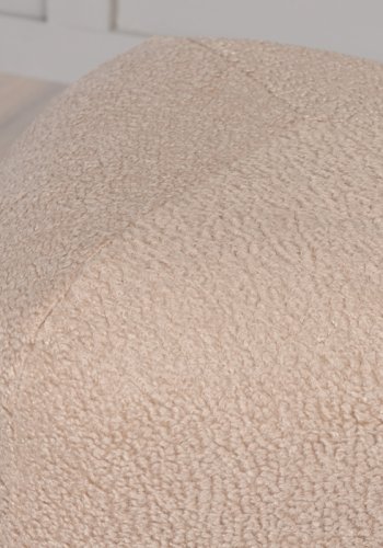 VENTURE DESIGN Pegpuff, trekantet - beige teddystoff polyester