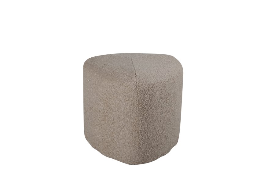 VENTURE DESIGN Pegpuff, trekantet - beige teddystoff polyester